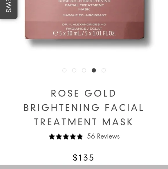 NIB 111SKIN LUXURY ROSE GOLD FACE MASK BOX OF 5